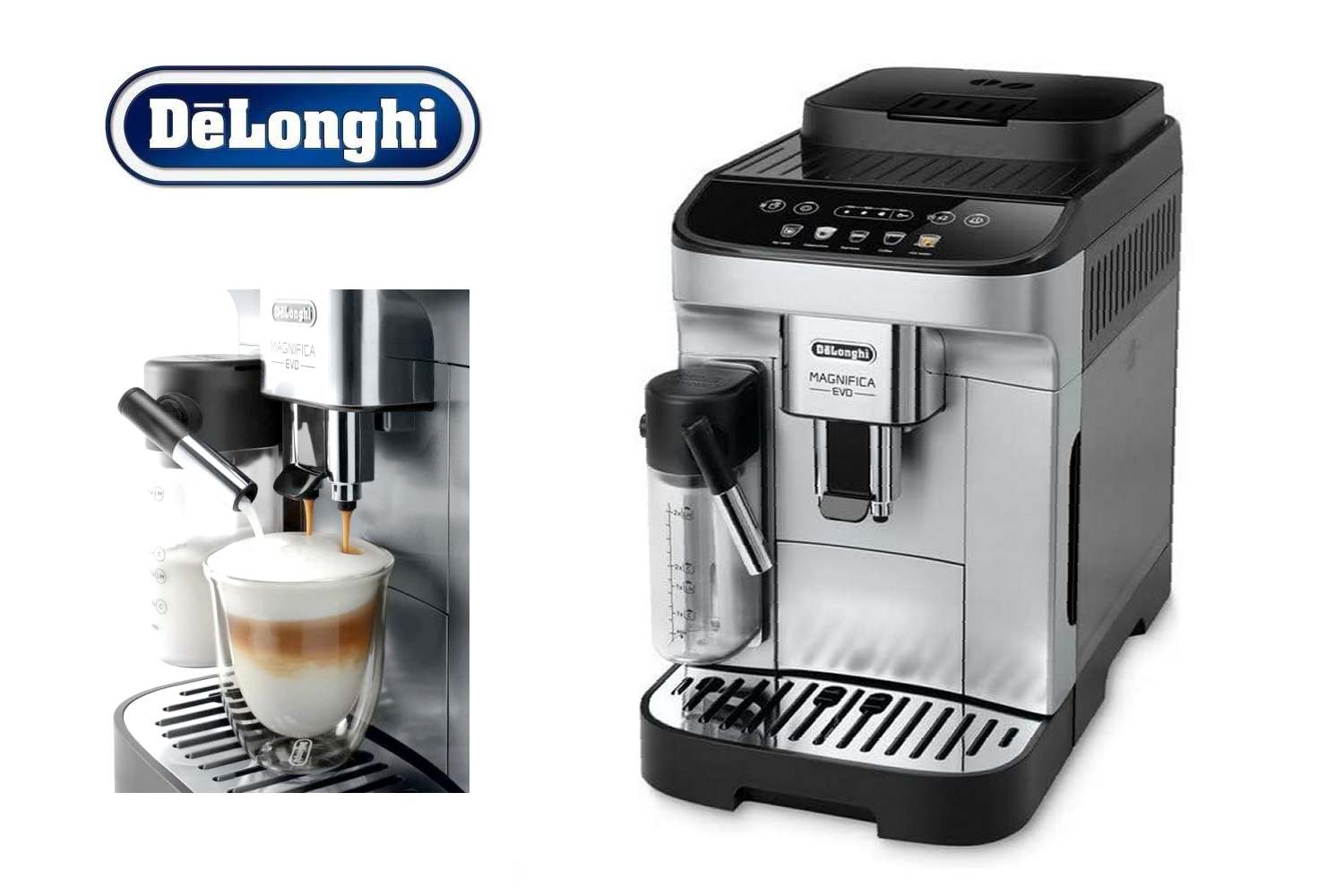 Kaffeevollautomat Delonghi Magnifica Evo ECAM 290.61.B - 2. Platz Stiftung Warentest 12/2023 - Bester Espresso im Test