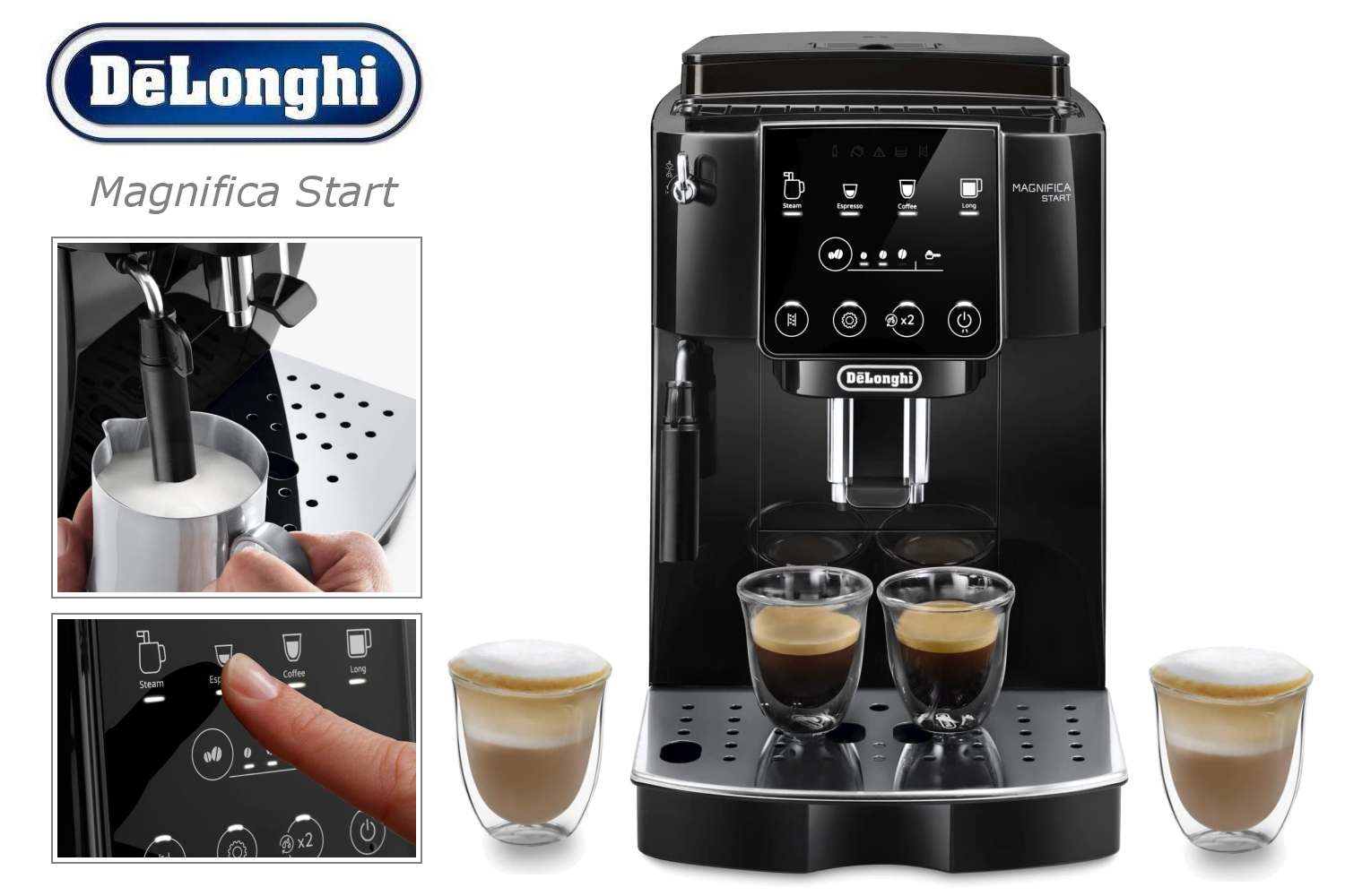 Kaffeevollautomat_DeLonghi_Magnifica-Start ECAM 222.20.B - 5. Platz Stiftung Warentest 12/2023 - Bester Espresso im Test
