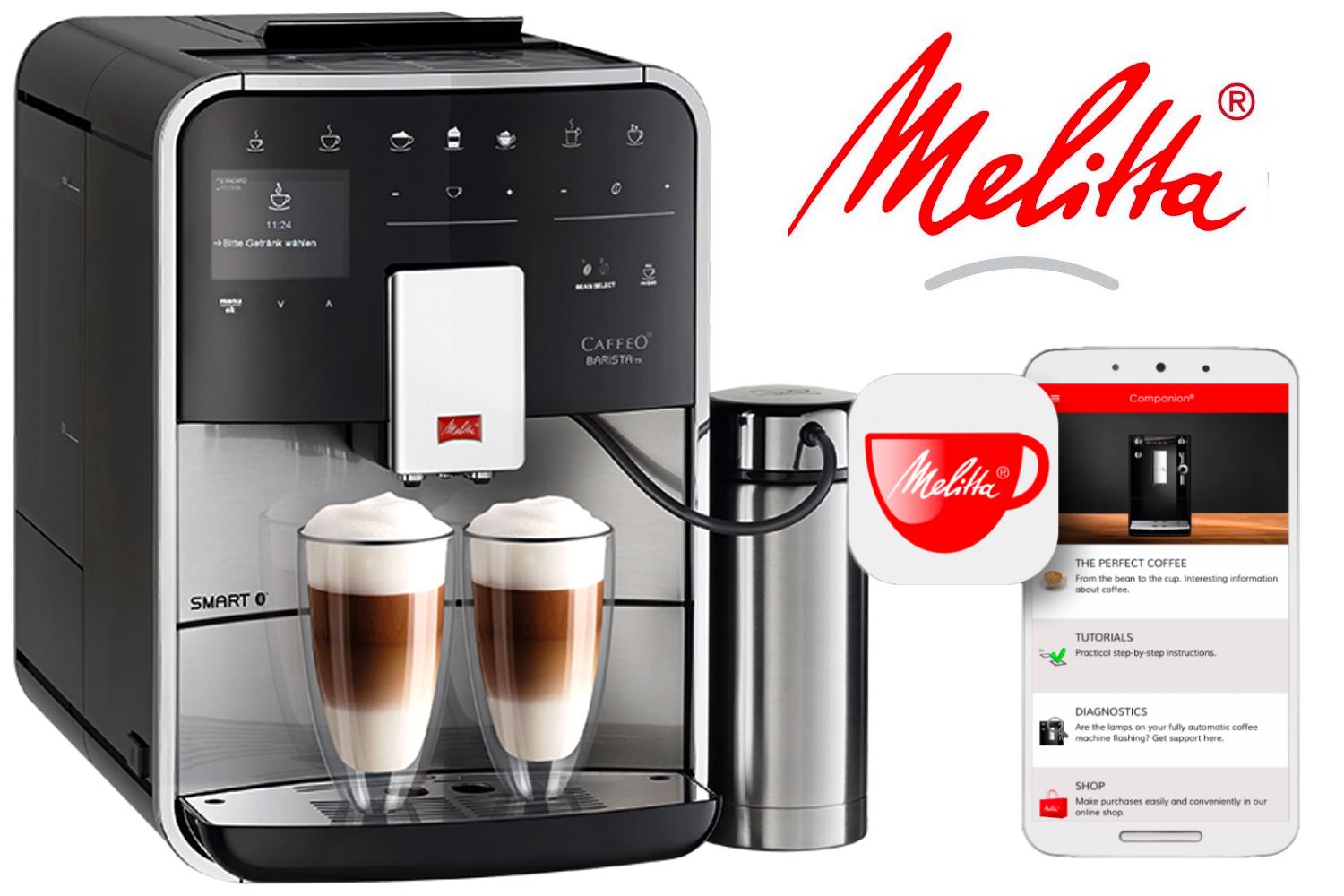 Kaffeevollautomat_Melitta Caffeo Barista TS  - 2. Platz Stiftung Warentest 12/2019 - Bester Espresso im Test